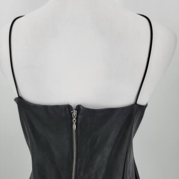 Wild Fable Dress Womens XL Faux Leather Black Back Zip Up - Picture 7 of 11